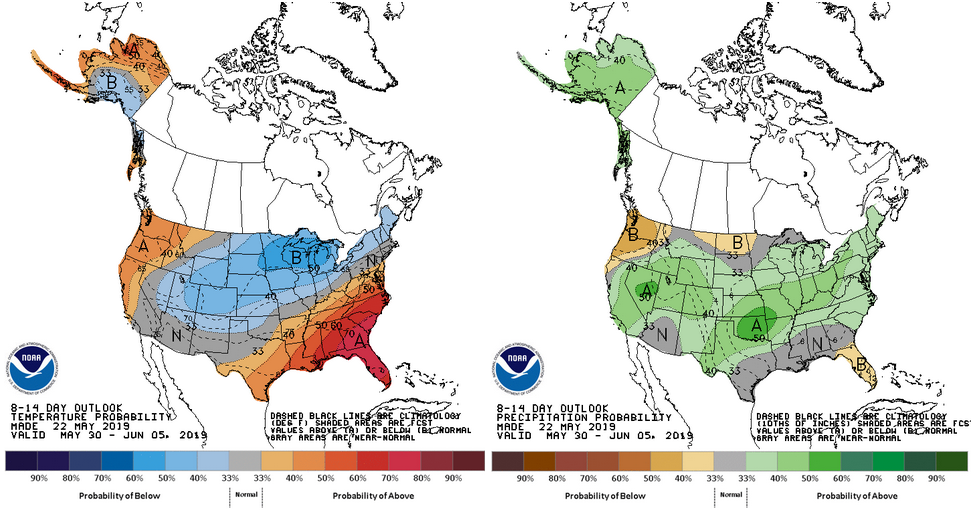 8-14 day outlook maps